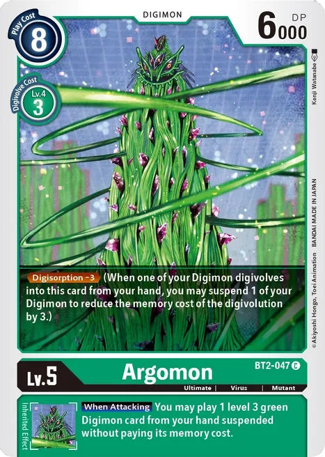 Argomon - BT2-047 C Release Special Booster Digimon TCG - guardiangamingtcgs