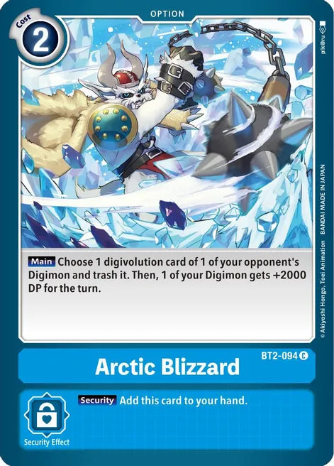 Arctic Blizzard BT2-094 C Release Special Booster Digimon TCG - guardiangamingtcgs