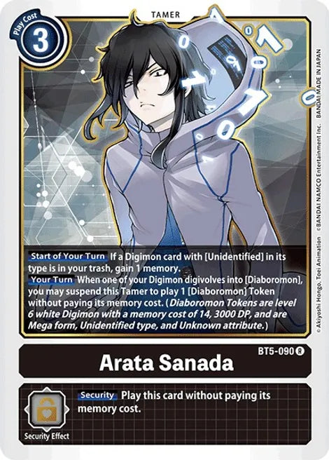 Arata Sanada BT5-090 R Battle of Omni Digimon TCG - guardiangamingtcgs