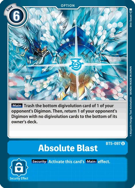Absolute Blast BT5-097 U Battle of Omni Digimon TCG - guardiangamingtcgs