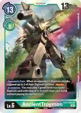 Foil AncientTroymon BT6-054 R Double Diamond Digimon TCG - guardiangamingtcgs