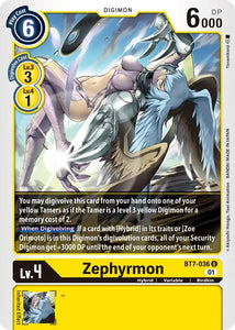 Zephyrmon BT7-036 U Next Adventure Digimon TCG - guardiangamingtcgs