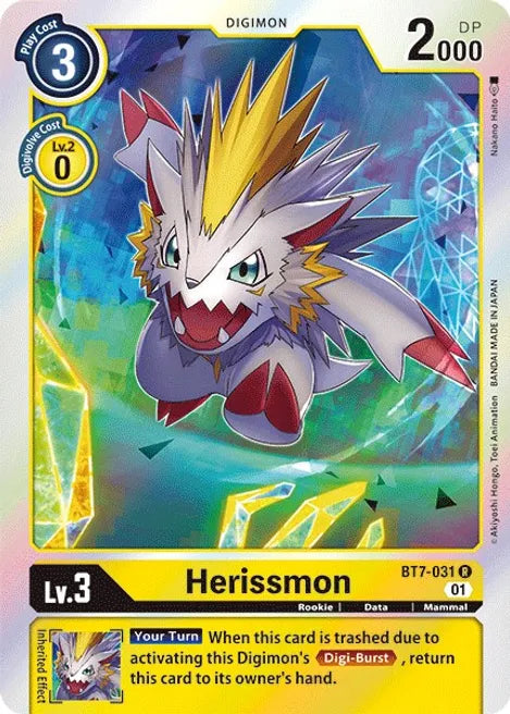 Foil Herissmon BT7-031 R Next Adventure Digimon TCG - guardiangamingtcgs