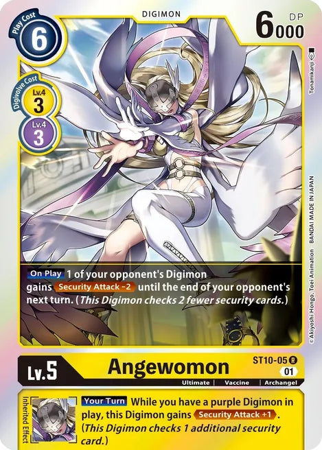 Foil Angewomon ST10-05 R Starter Deck 10: Parallel World Tactician Digimon TCG - guardiangamingtcgs