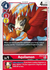 Aquilamon BT8-010 C New Awakening Digimon TCG - guardiangamingtcgs