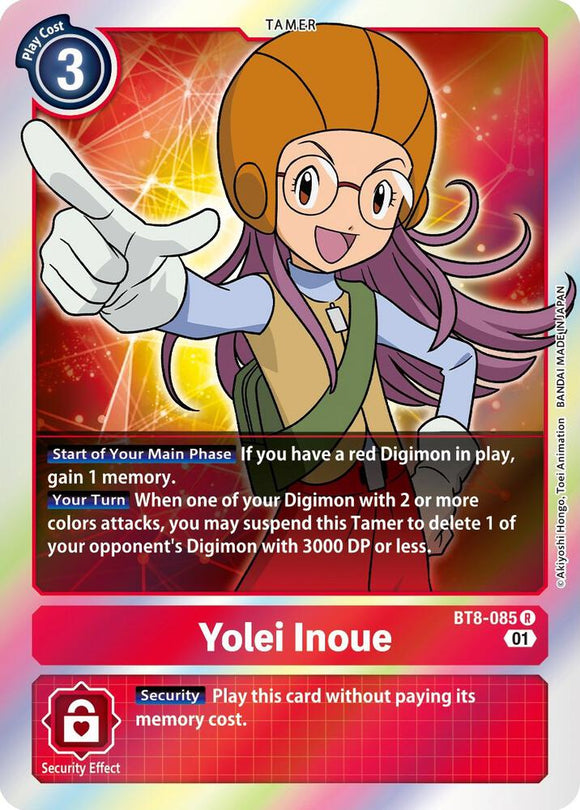 Foil Yolei Inoue BT8-085 R New Awakening Digimon TCG - guardiangamingtcgs