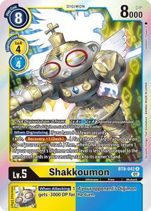 Foil Shakkoumon BT8-042 R New Awakening Digimon TCG - guardiangamingtcgs