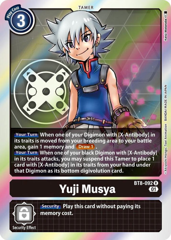 Foil Yuji Musya BT8-092 R New Awakening Digimon TCG - guardiangamingtcgs
