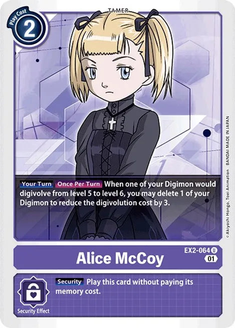 Alice McCoy EX2-064 U Digital Hazard Digimon TCG - guardiangamingtcgs
