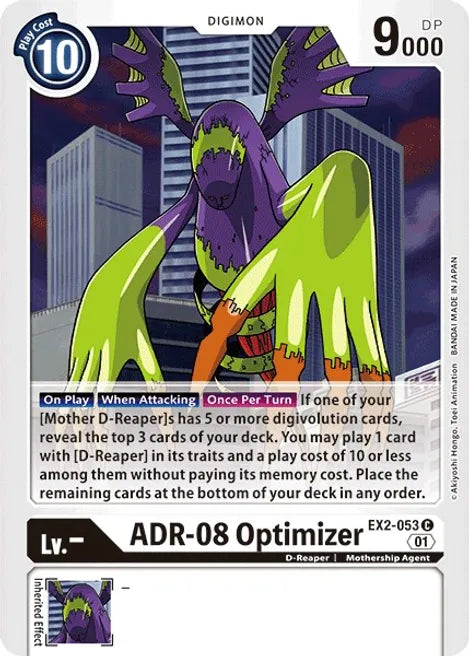 ADR-08 Optimizer EX2-053 C Digital Hazard Digimon TCG - guardiangamingtcgs