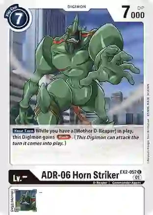 ADR-06 Horn Striker EX2-052 C Digital Hazard Digimon TCG - guardiangamingtcgs