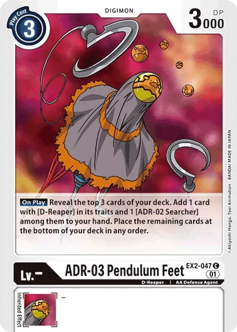 ADR-03 Pendulum Feet EX2-047 C Digital Hazard Digimon TCG - guardiangamingtcgs