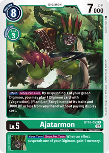 Ajatarmon BT10-053 U Xros Encounter Digimon TCG - guardiangamingtcgs