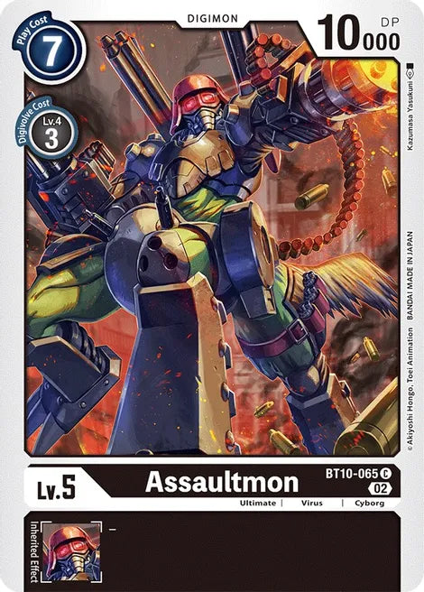 Assaultmon BT10-065 C Xros Encounter Digimon TCG - guardiangamingtcgs