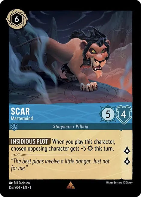 Scar - Mastermind 158/204 Rare The First Chapter Disney Lorcana TCG - guardiangamingtcgs