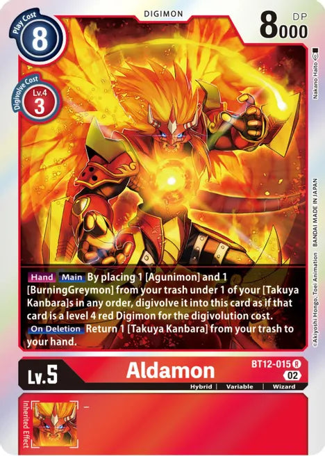 Foil Aldamon BT12-015 R Across Time Digimon TCG - guardiangamingtcgs