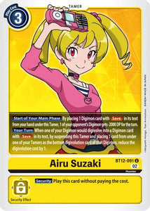 Airu Suzaki BT12-091 U Across Time Digimon TCG - guardiangamingtcgs