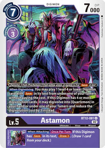 Astamon BT12-081 U Across Time Digimon TCG - guardiangamingtcgs