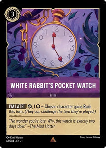 White Rabbit's Pocket Watch 68/204 Rare The First Chapter Disney Lorcana TCG - guardiangamingtcgs