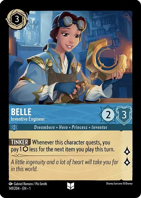 Belle - Inventive Engineer 141/204 Uncommon The First Chapter Disney Lorcana TCG - guardiangamingtcgs