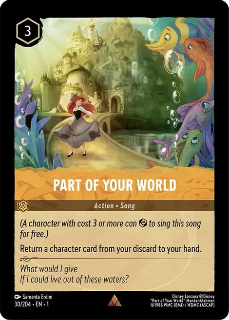 Part of Your World 30/204 Rare The First Chapter Disney Lorcana TCG - guardiangamingtcgs