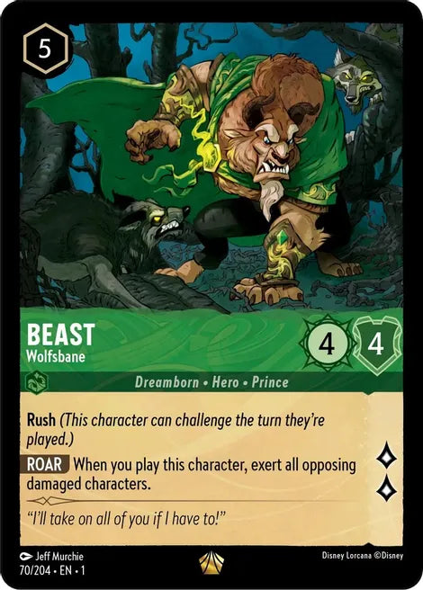 Beast - Wolfsbane 70/204 Legendary The First Chapter Disney Lorcana TCG - guardiangamingtcgs