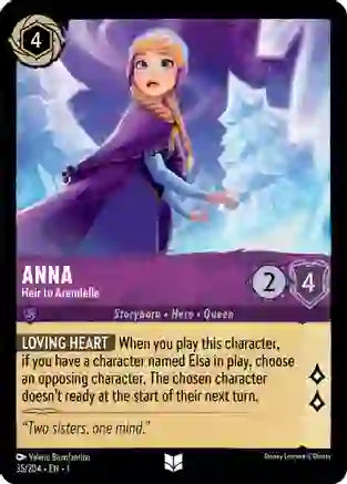 Anna - Heir to Arendelle 35/204 Uncommon The First Chapter Disney Lorcana TCG - guardiangamingtcgs
