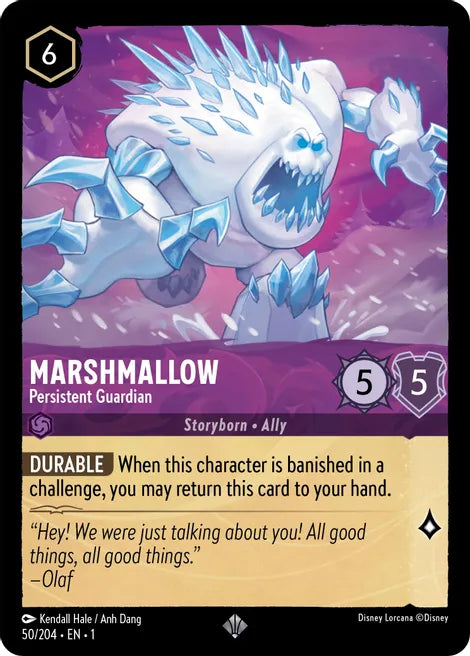 Marshmallow - Persistent Guardian 50/204 Super Rare The First Chapter Disney Lorcana TCG - guardiangamingtcgs