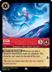 Elsa - Ice Surfer 109/204 Common The First Chapter Disney Lorcana TCG - guardiangamingtcgs