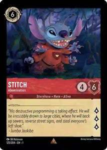 Stitch - Abomination 125/204 Rare The First Chapter Disney Lorcana TCG - guardiangamingtcgs