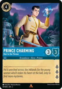 Prince Charming - Heir to the Throne 157/204 Rare Rise of the Floodborn Disney Lorcana TCG - guardiangamingtcgs