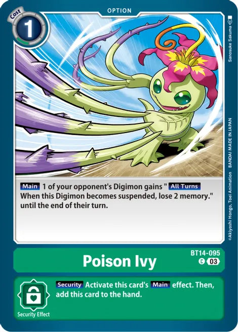 Poison Ivy BT14-095 C Blast Ace Digimon TCG - guardiangamingtcgs