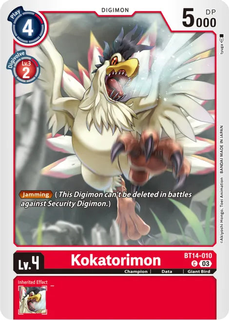 Kokatorimon BT14-010 C Blast Ace Digimon TCG - guardiangamingtcgs