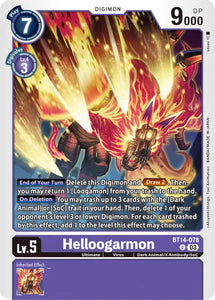 Helloogarmon BT14-078 U Blast Ace Digimon TCG - guardiangamingtcgs