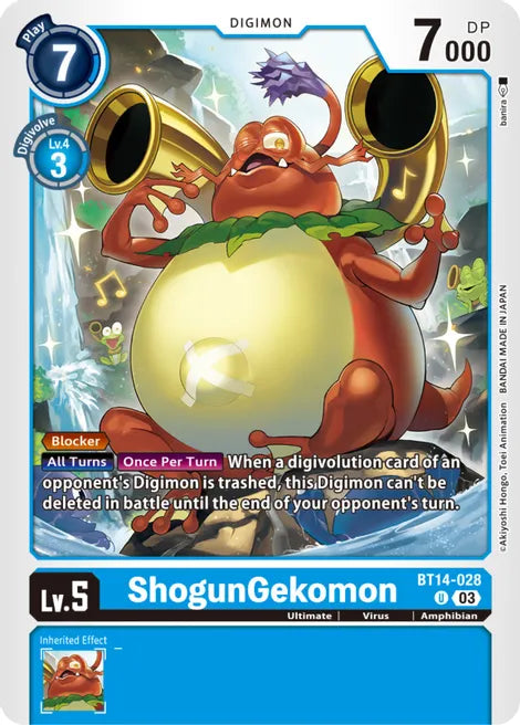 ShogunGekomon BT14-028 U Blast Ace Digimon TCG - guardiangamingtcgs