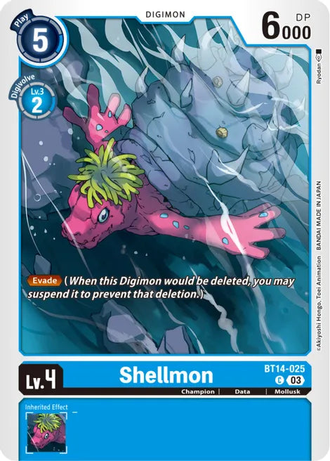 Shellmon BT14-025 C Blast Ace Digimon TCG - guardiangamingtcgs