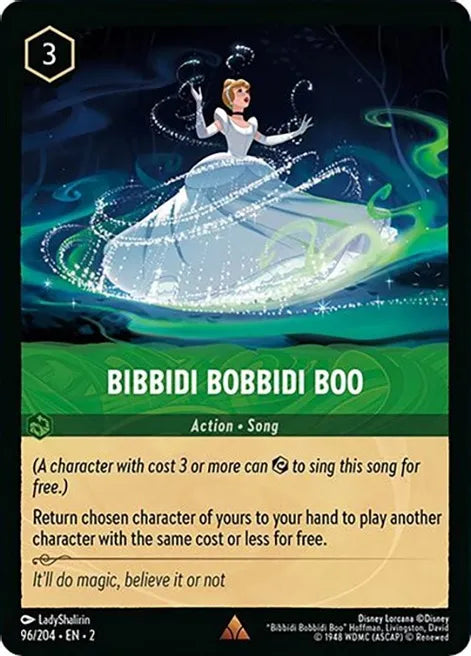 Bibbidi Bobbidi Boo 96/204 Rare Rise of the Floodborn Disney Lorcana TCG - guardiangamingtcgs