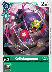 KoDokugumon BT14-043 C Blast Ace Digimon TCG - guardiangamingtcgs