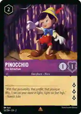 Pinocchio - Star Attraction 56/204 Rare Rise of the Floodborn Disney Lorcana TCG - guardiangamingtcgs