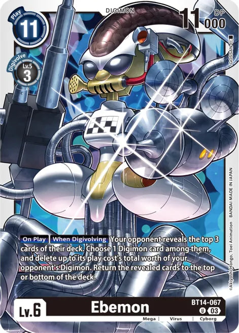 Ebemon BT14-067 U Blast Ace Digimon TCG - guardiangamingtcgs