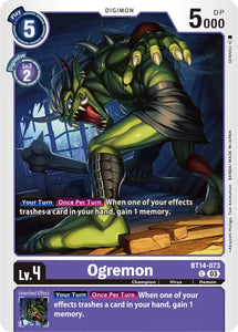 Ogremon BT14-073 C Blast Ace Digimon TCG - guardiangamingtcgs