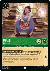 Belle - Bookworm 71/204 Uncommon Rise of the Floodborn Disney Lorcana TCG - guardiangamingtcgs