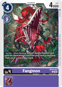 Fangmon BT14-072 C Blast Ace Digimon TCG - guardiangamingtcgs