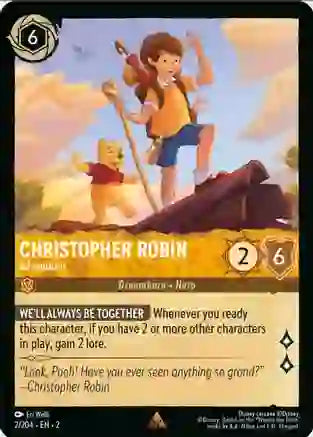 Christopher Robin - Adventurer 2/204 Rare Rise of the Floodborn Disney Lorcana TCG - guardiangamingtcgs