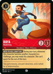 Raya - Headstrong 122/204 Common Rise of the Floodborn Disney Lorcana TCG - guardiangamingtcgs