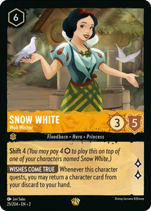 Snow White - Well Wisher 25/204 Legendary Rise of the Floodborn Disney Lorcana TCG - guardiangamingtcgs