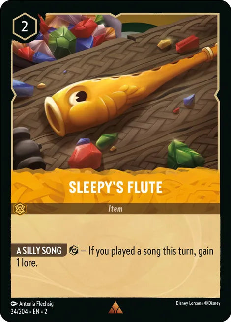 Sleepy's Flute 34/204 Rare Rise of the Floodborn Disney Lorcana TCG - guardiangamingtcgs