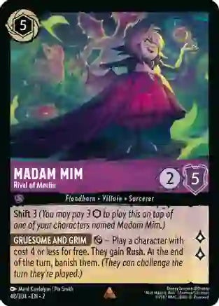 Madam Mim - Rival of Merlin 48/204 Rare Rise of the Floodborn Disney Lorcana TCG - guardiangamingtcgs