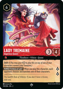 Lady Tremaine - Imperious Queen 110/204 Super Rare Rise of the Floodborn Disney Lorcana TCG - guardiangamingtcgs