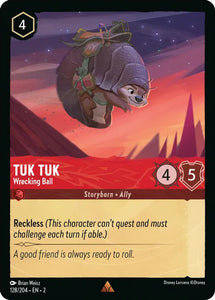 Tuk Tuk - Wrecking Ball 128/204 Rare Rise of the Floodborn Disney Lorcana TCG - guardiangamingtcgs